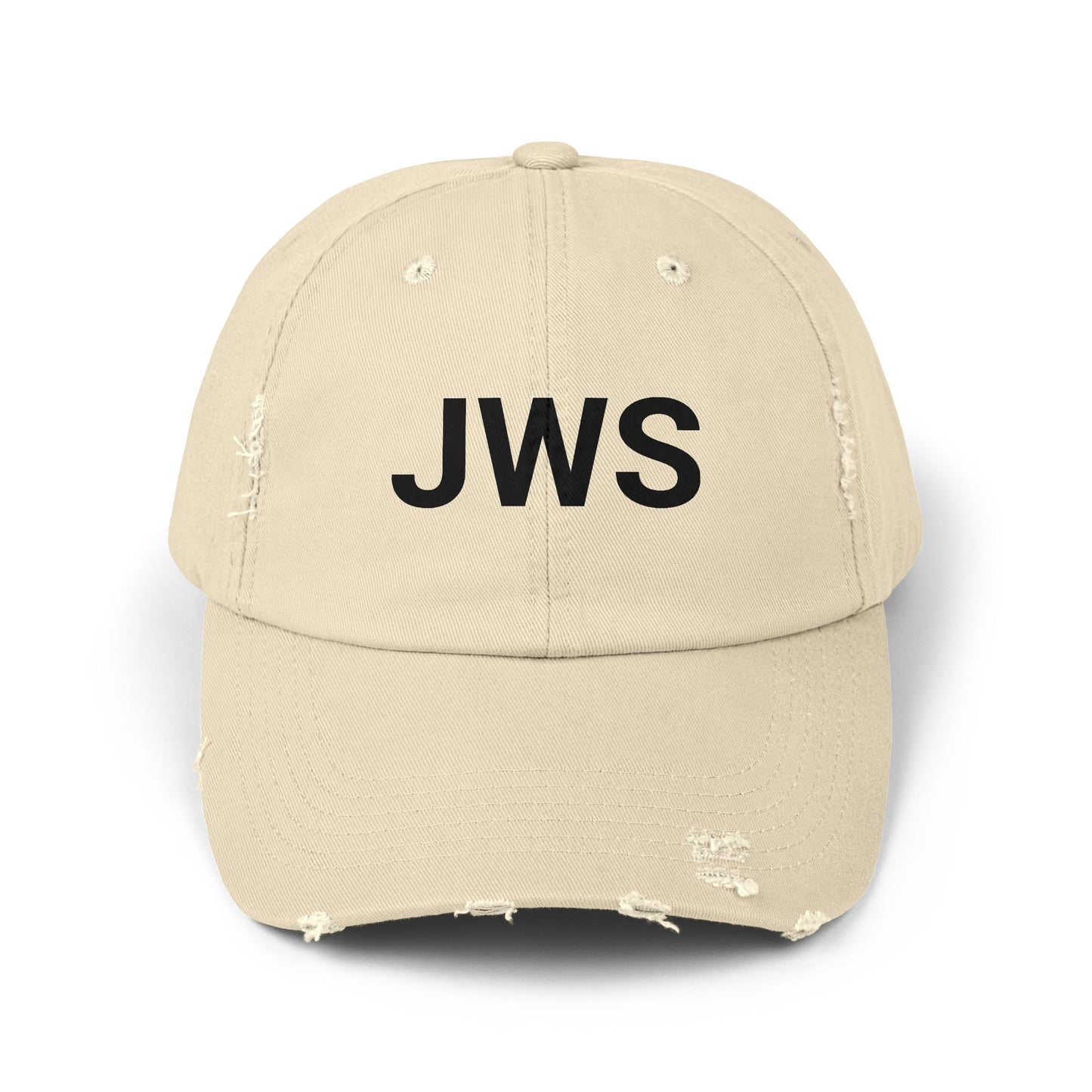 Personalized Unisex Distressed Cap - Customized JWS Hat for Casual Style