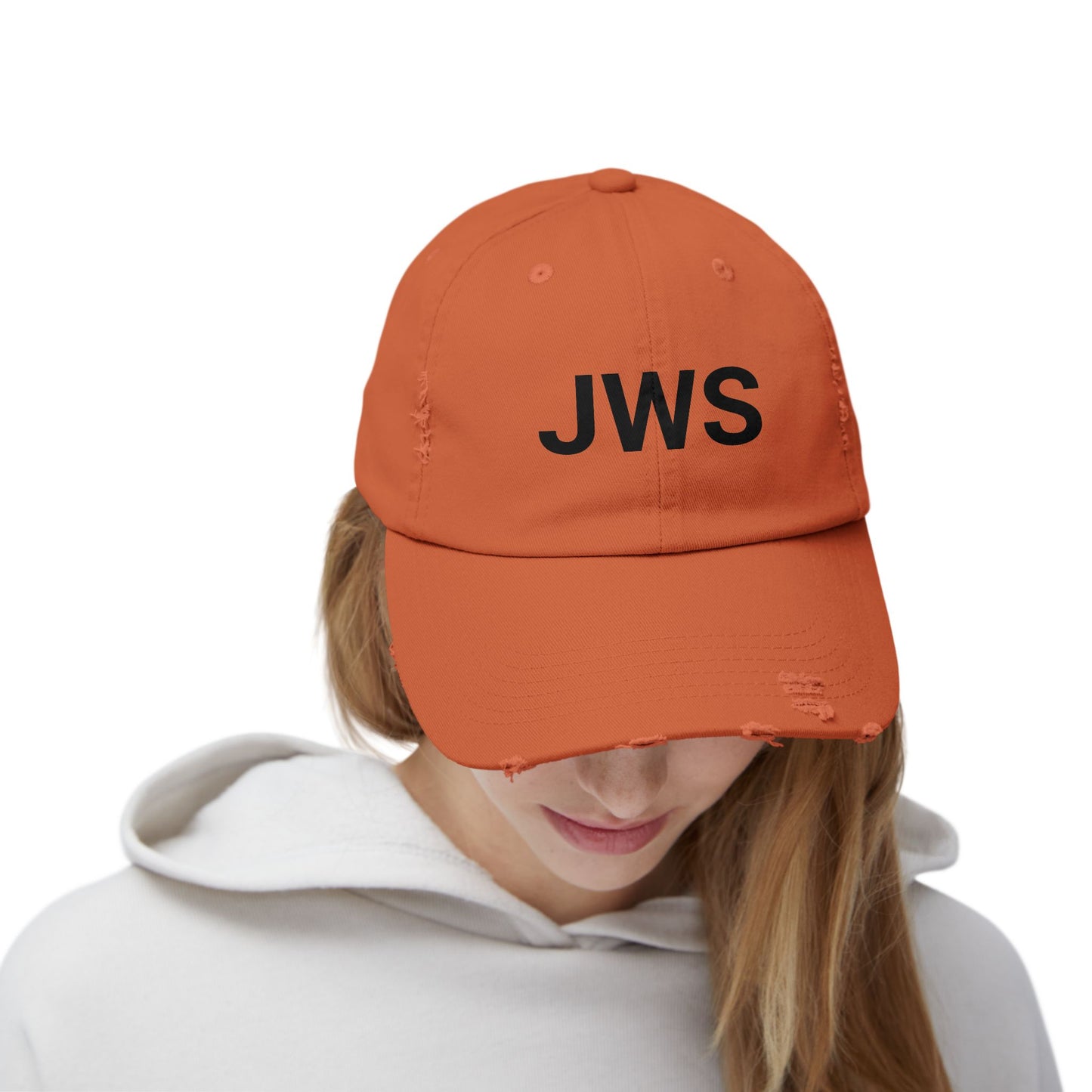 Personalized Unisex Distressed Cap - Customized JWS Hat for Casual Style
