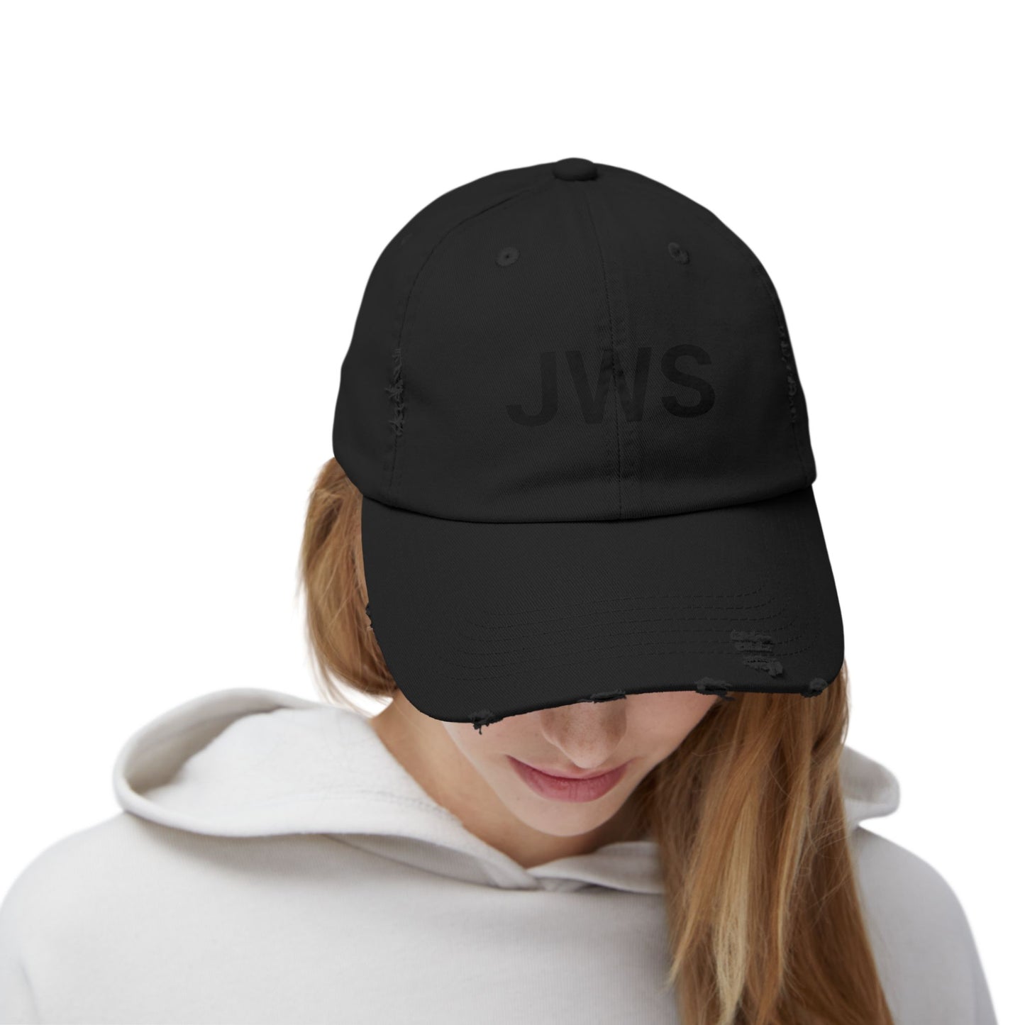 Personalized Unisex Distressed Cap - Customized JWS Hat for Casual Style