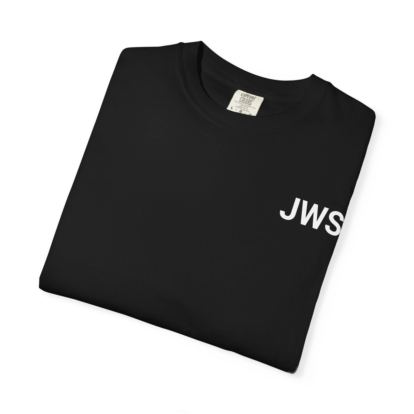 Stylish Unisex Garment-Dyed T-Shirt with JWS Print - Casual Everyday Wear