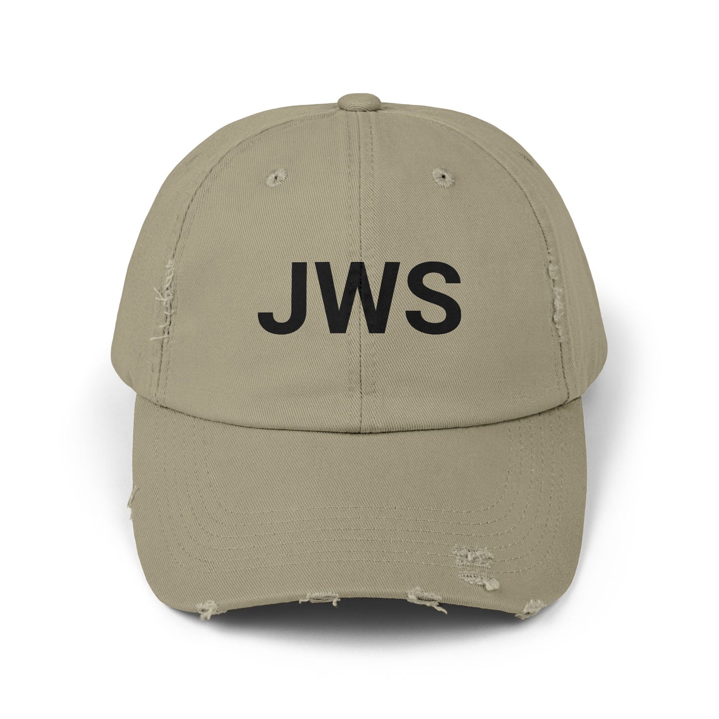 Personalized Unisex Distressed Cap - Customized JWS Hat for Casual Style