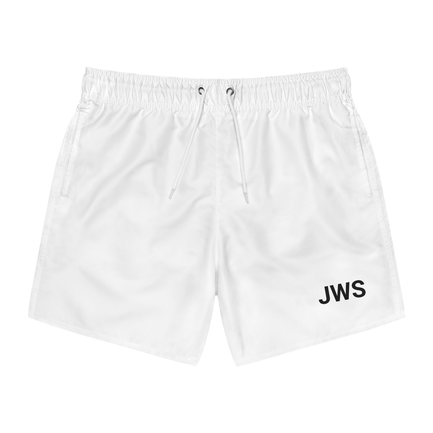 JWS White Swim Trunks for Summer Beach Days