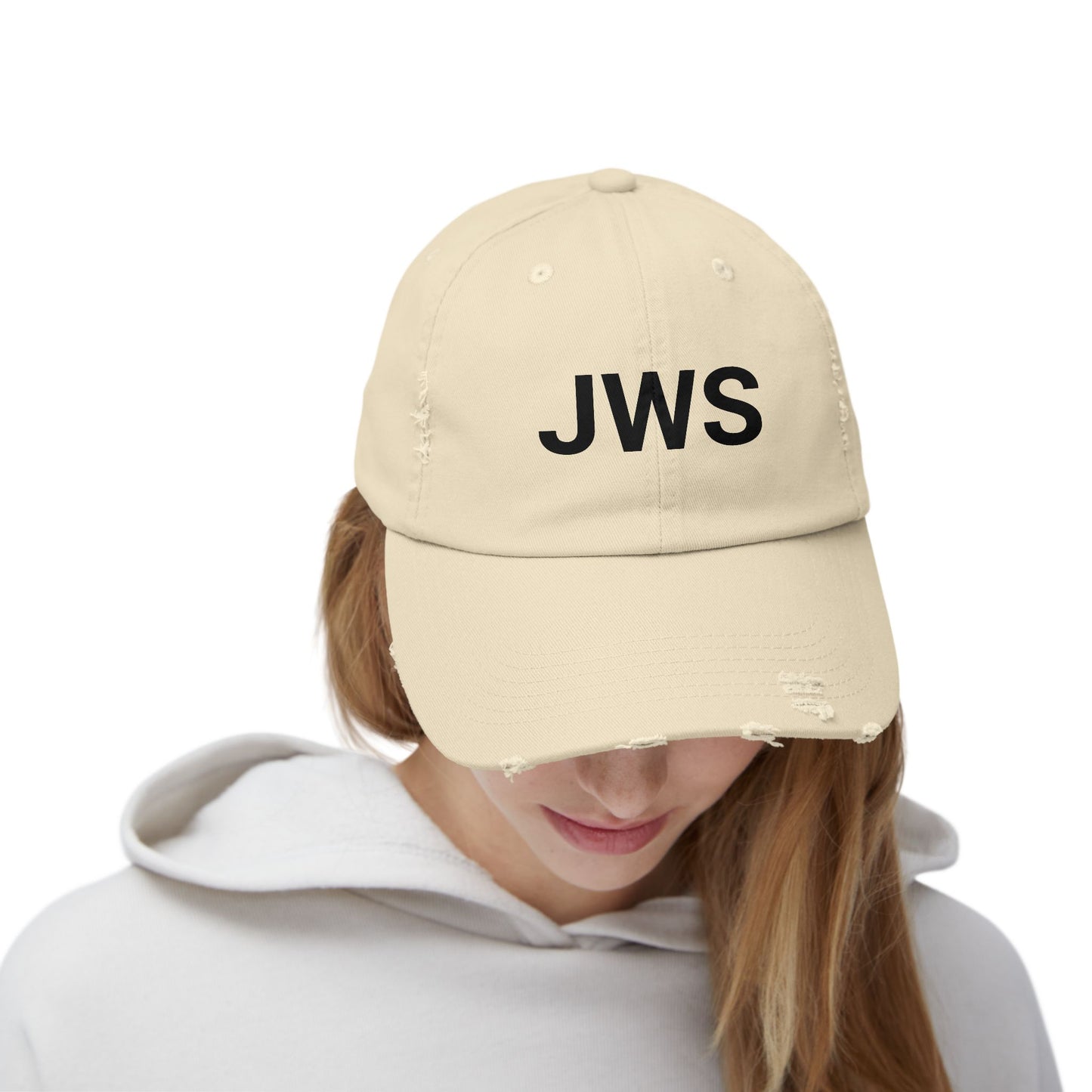 Personalized Unisex Distressed Cap - Customized JWS Hat for Casual Style