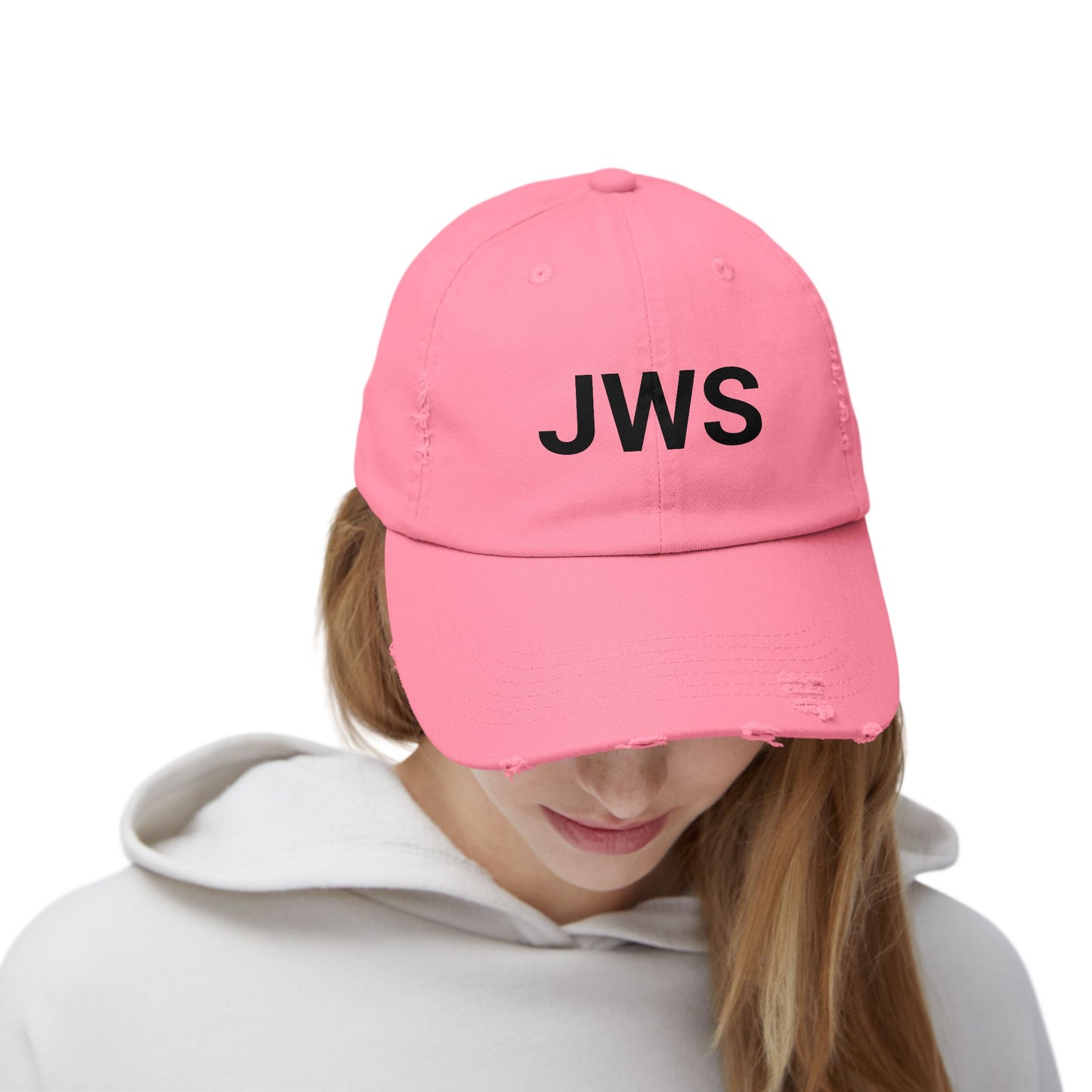 Personalized Unisex Distressed Cap - Customized JWS Hat for Casual Style