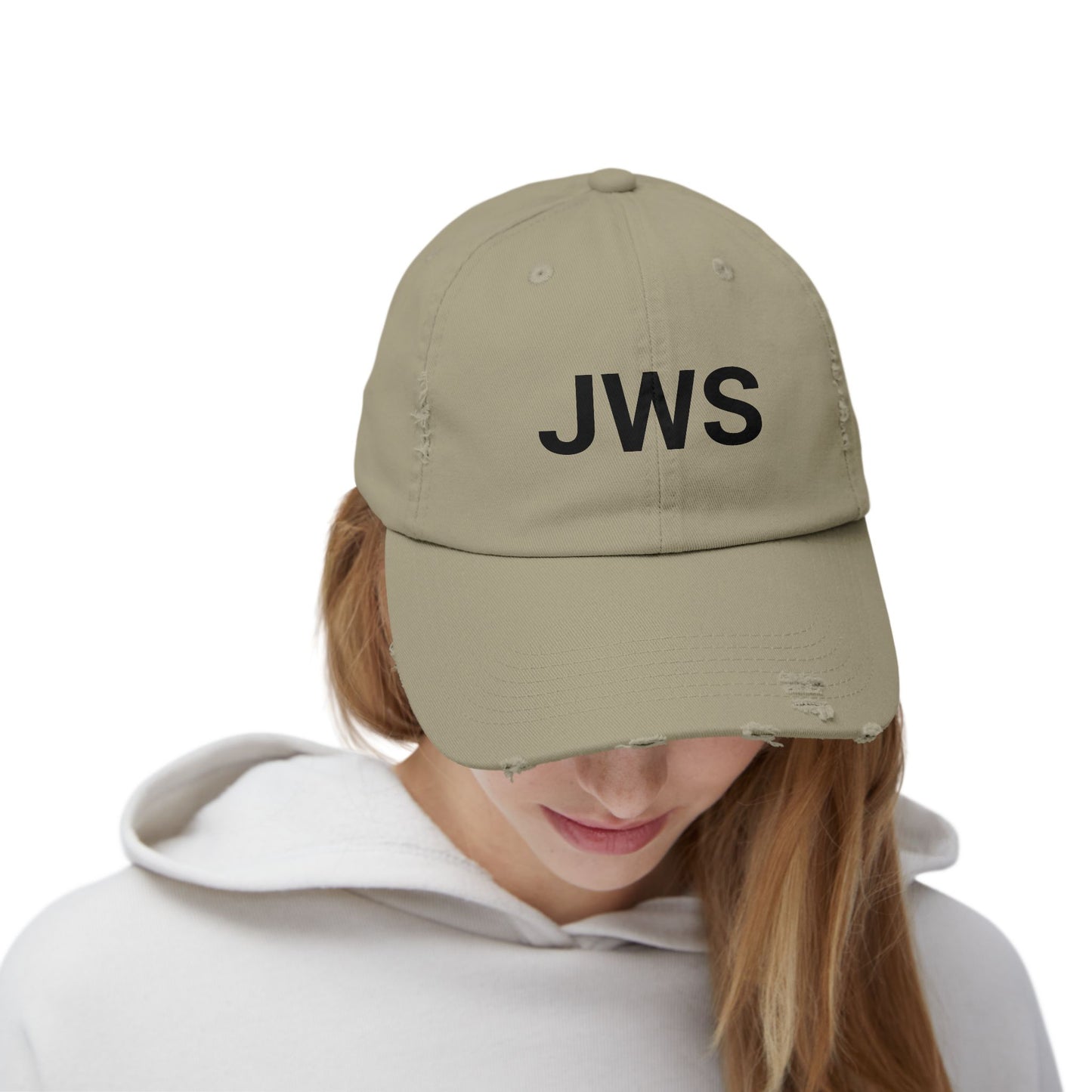 Personalized Unisex Distressed Cap - Customized JWS Hat for Casual Style
