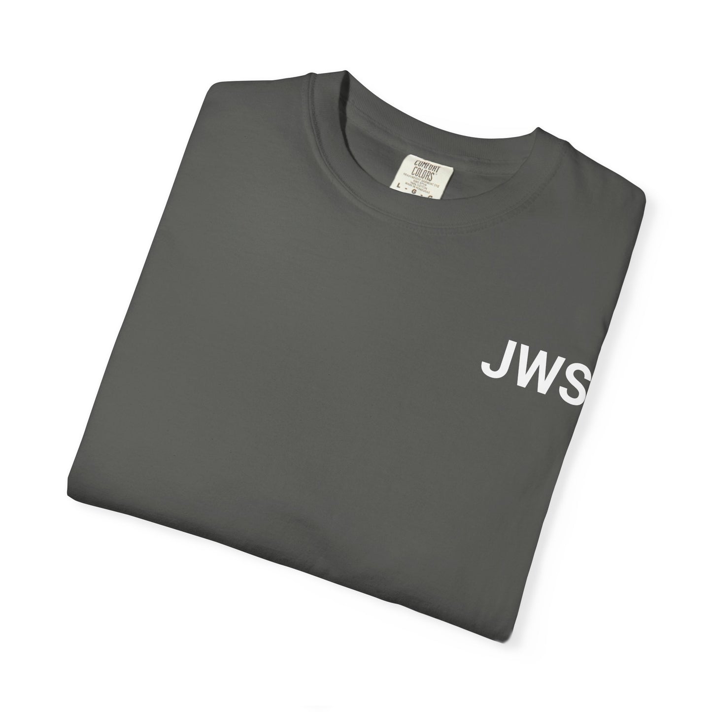Stylish Unisex Garment-Dyed T-Shirt with JWS Print - Casual Everyday Wear