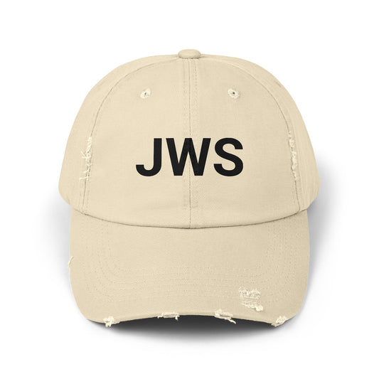 Personalized Unisex Distressed Cap - Customized JWS Hat for Casual Style