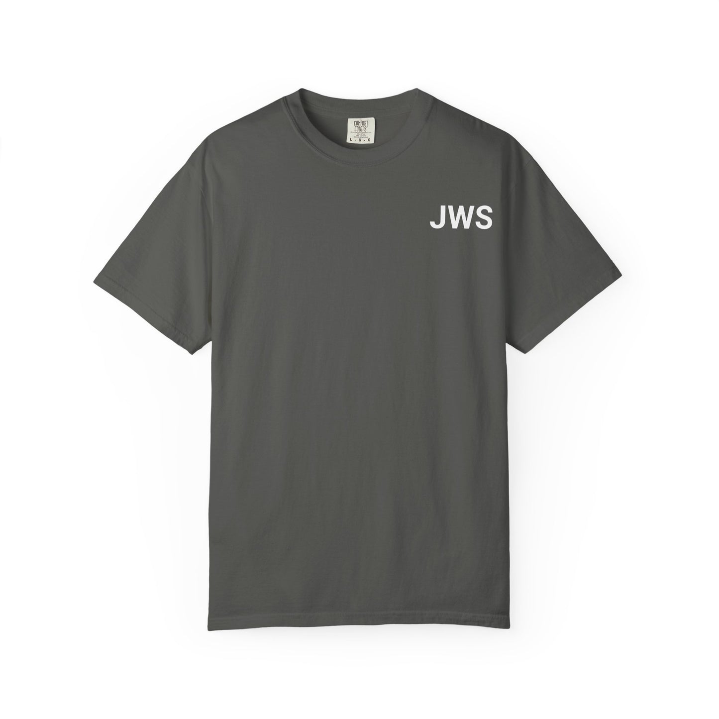 Stylish Unisex Garment-Dyed T-Shirt with JWS Print - Casual Everyday Wear